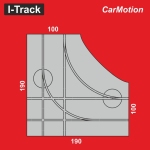Hacker-Model HCT9405E - H0 - CarMotion Bettungsplatten Straßenbahn L 90° Kreuzung (4 Stück)